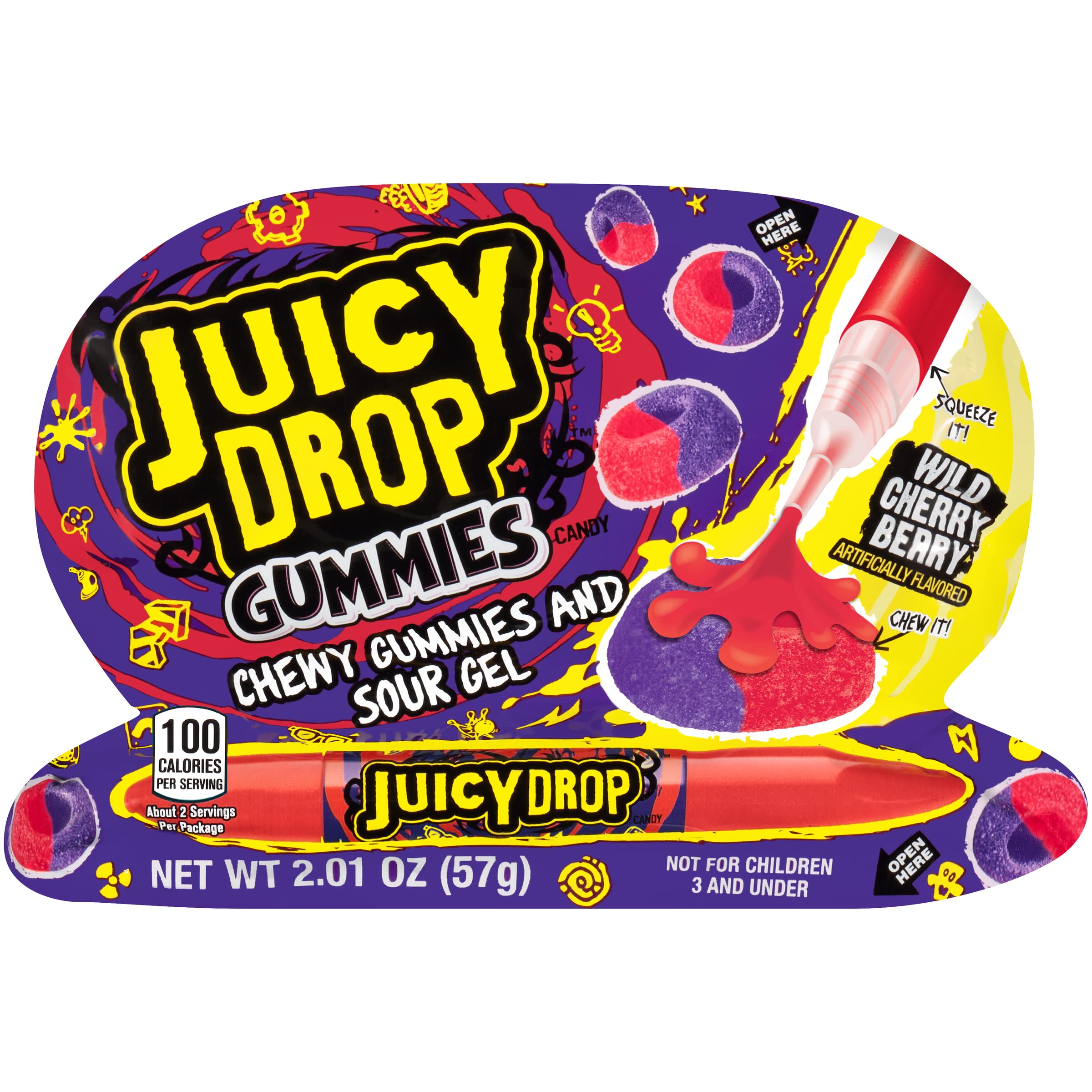 Juicy Drop Gummies And Sour Gel 57g Sweetsworld Chocolate Shop 